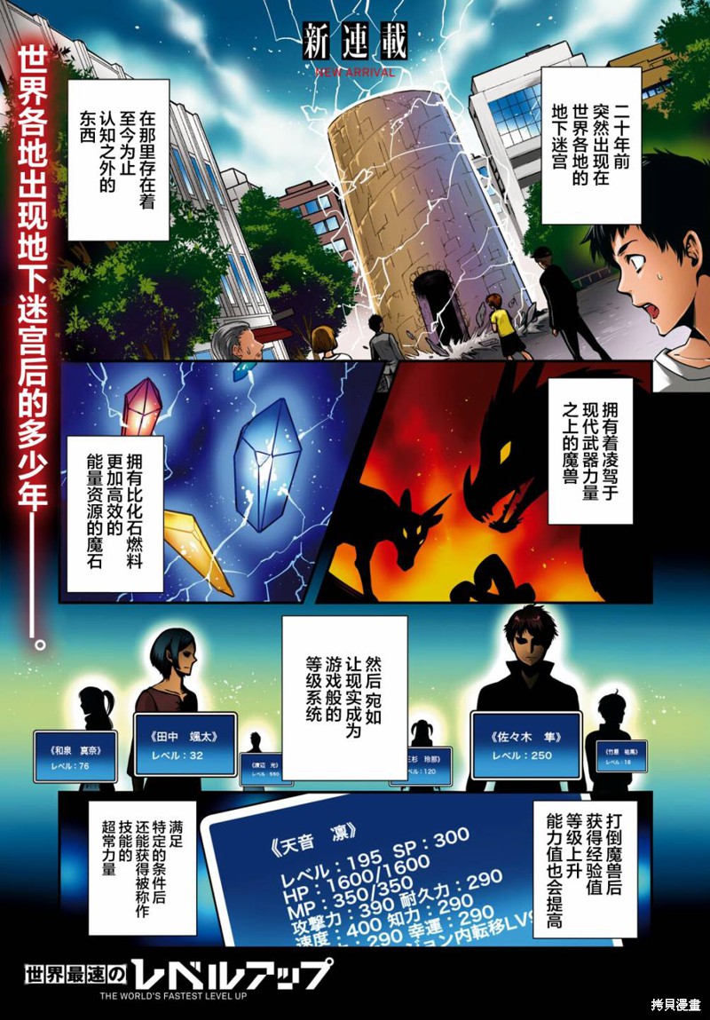 世界最快的level up漫画01话